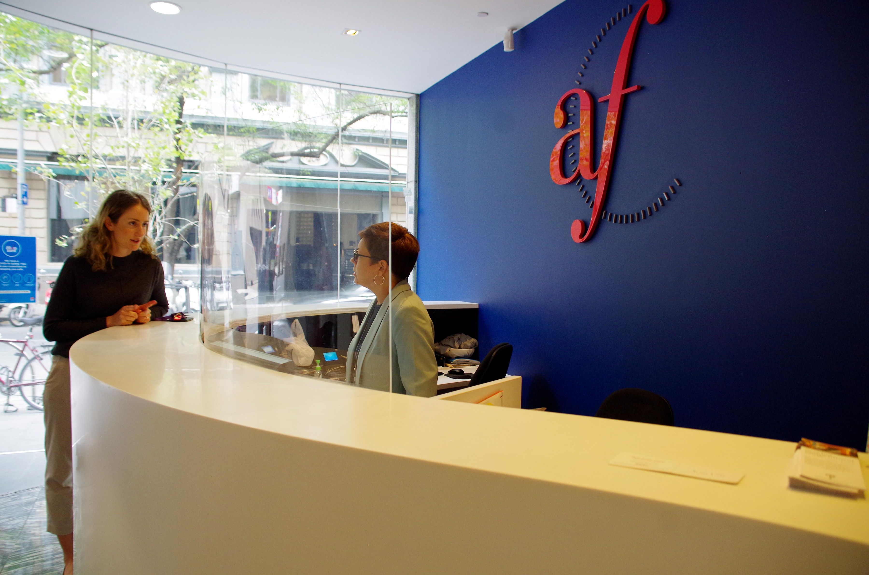 Internal shot of cafe at Alliance Francaise de Sydney Harry Seidler Building