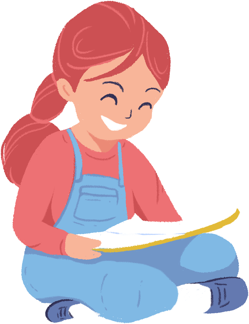 Two students reading a French book with macarons