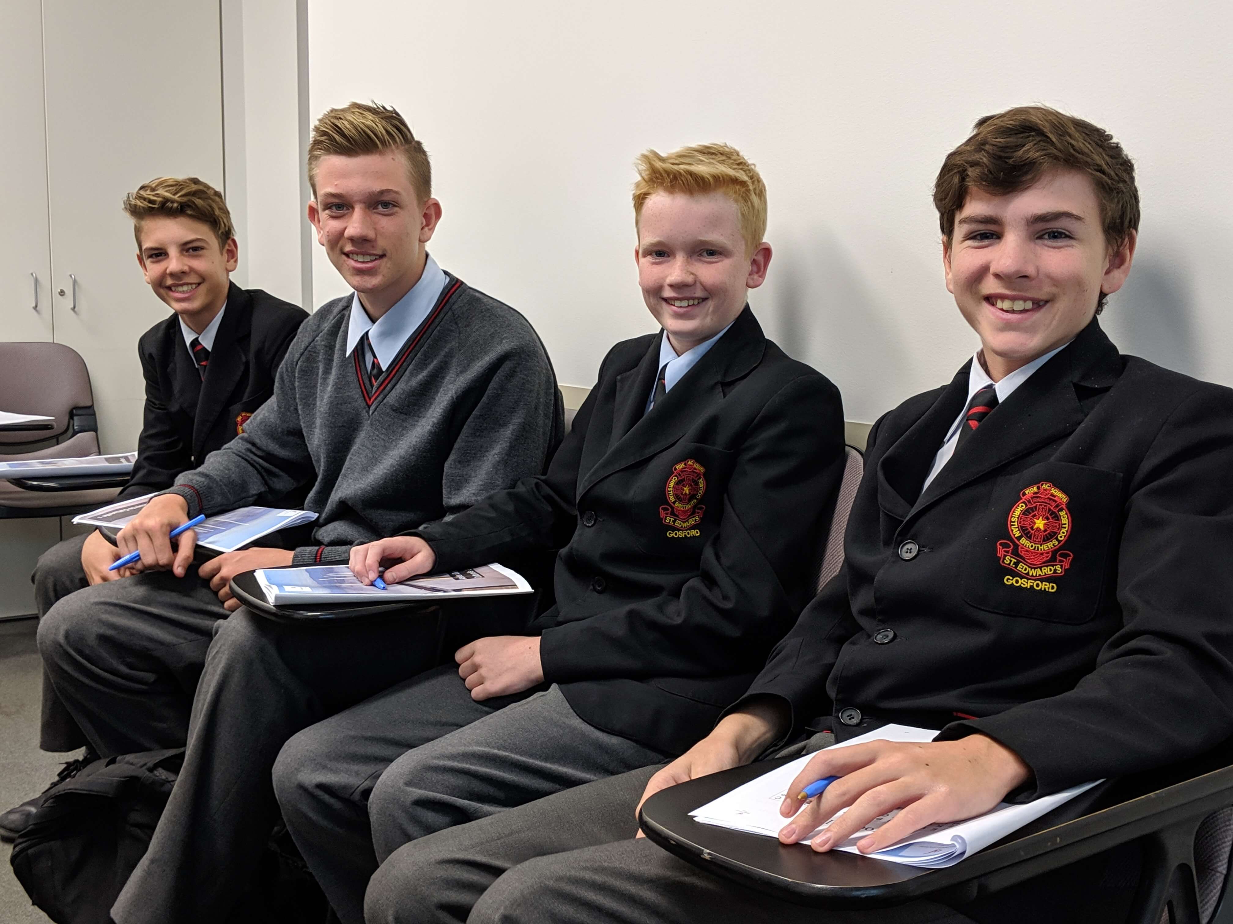 Students from St Edward's College Gosford attend a school excursion workshop at Alliance Francaise de Sydney. 